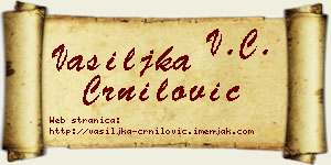 Vasiljka Crnilović vizit kartica
